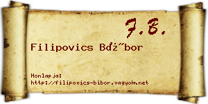 Filipovics Bíbor névjegykártya
